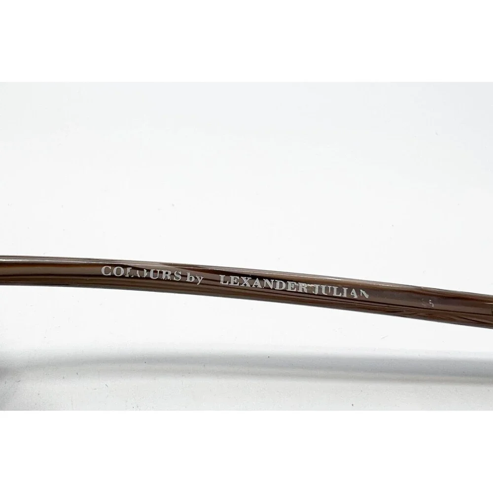 Colours by Alexander Julian Eyeglasses Mens Brown Rectangular Half Rim 53-19